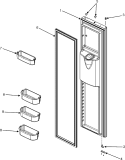 FREEZER DOOR Diagram and Parts List for GC2223GEKB  Maytag Refrigerator
