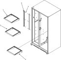 REFRIGERATOR SHELVES Diagram and Parts List for MSD2352KEB  Maytag Refrigerator