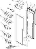 REFRIGERATOR DOOR Diagram and Parts List for MZD2663KEQ  Maytag Refrigerator