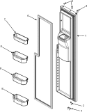 FREEZER DOOR Diagram and Parts List for MZD2663KEQ  Maytag Refrigerator
