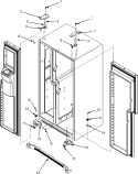 HINGES & TOE GRILLE Diagram and Parts List for MZD2663KEQ  Maytag Refrigerator