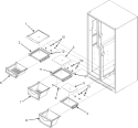 CRISPER ASSEMBLY Diagram and Parts List for MZD2663KEQ  Maytag Refrigerator