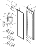 REFRIGERATOR DOOR Diagram and Parts List for MSD2352KEB  Maytag Refrigerator