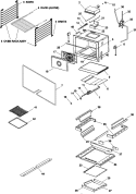 OVEN CAVITY Diagram and Parts List for RJRG3010A  Maytag Range