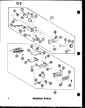 INTERIOR PARTS Diagram and Parts List for RC7A-PB P7265103M Amana Microwave