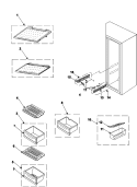 Part Location Diagram of DA63-00806D Samsung Front Vegetable Drawer Cover
