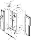 HINGES & TOE GRILLE Diagram and Parts List for MZD2666KEW  Maytag Refrigerator