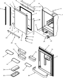 REFRIGERATOR DOOR Diagram and Parts List for IF36INDFSF  Dacor Refrigerator