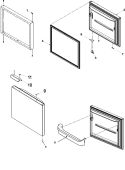 FREEZER DOOR Diagram and Parts List for ABB2221FEB  Amana Refrigerator