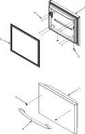 FREEZER DOOR Diagram and Parts List for MBF2255KEW  Maytag Refrigerator