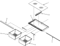CRISPER ASSEMBLY Diagram and Parts List for MBF2255KEW  Maytag Refrigerator