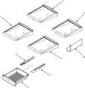 REFRIGERATOR SHELVES Diagram and Parts List for MBF2256KEW  Maytag Refrigerator