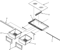 Part Location Diagram of WP67005920 Whirlpool Crisper Drawer Frame