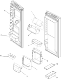 Part Location Diagram of W11266639 Whirlpool Door Chiller Frame/Bin