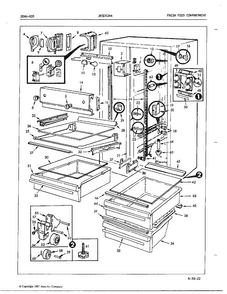Fresh Food Compartment Page 3 Diagram and Parts List for 24882  Jenn-Air Refrigerator