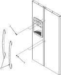 HANDLES (MSD2641KEB / KEU / KEW) Diagram and Parts List for MSD2641KEW  Maytag Refrigerator