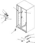 EVAP FAN / CRISP LIGHT / WATER FILTER Diagram and Parts List for MSD2641KEW  Maytag Refrigerator