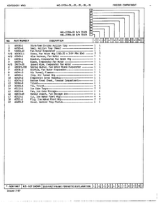 Freezer Compartment Page 2 Diagram and Parts List for 19284A  Admiral Refrigerator