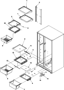 CRISPER ASSY & REF Diagram and Parts List for ASD2625KEW  Amana Refrigerator