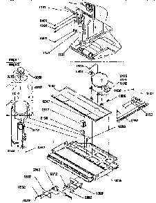 Machine Compartment Assembly Diagram and Parts List for 77272-P1311201WW  Amana Refrigerator
