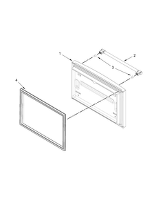 Freezer Door Parts Diagram and Parts List for MFC2062DEM00  Maytag Refrigerator