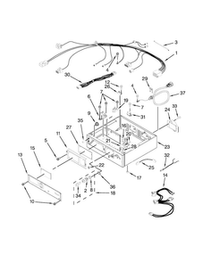 Control Panel And Separator Parts Diagram and Parts List for MLG27PNBGW0  Maytag Dryer
