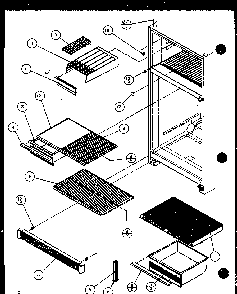 Section 3 Diagram and Parts List for TM14QBL-P1111101WL  Amana Refrigerator