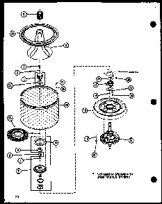 Section 12 Diagram and Parts List for LW2502L P1118409WL Amana Washer