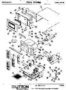 Section 1 Diagram and Parts List for 70 4001 Amana Microwave
