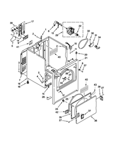 Cabinet Parts Diagram and Parts List for NED4700YQ1  Amana Dryer