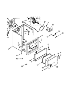 Cabinet Parts Diagram and Parts List for 4KNED4600BQ0  Amana Dryer