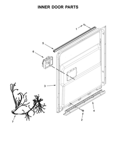 Inner Door Parts Diagram and Parts List for JDB9200CWY2  Jenn-Air Dishwasher