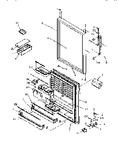 Refrigerator Door Diagram and Parts List for TRI22S4L-P1196302WL  Amana Refrigerator