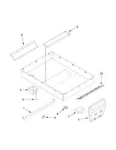 Burner Box Assy Diagram and Parts List for JED4430WR02  Jenn-Air Cooktop