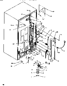 Cabinet Back Diagram and Parts List for SRD520SW-P1186301WW  Amana Refrigerator