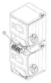 Harnesses 1 Diagram and Parts List for SSEZ17WF1500  Speed Queen Dryer