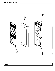 Control Panel Diagram and Parts List for CR154TWH  Crosley Microwave