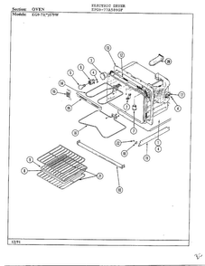 Oven Diagram and Parts List for EG9-71(*)579W  Hardwick Range