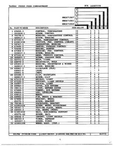 Fresh Food Compartment Page 2 Diagram and Parts List for 671867  Admiral Refrigerator