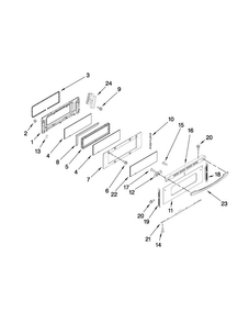 Upper Door Parts Diagram and Parts List for MGR6775BDW18  Maytag Range