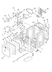 Part Location Diagram of W10166512 Whirlpool HINGE