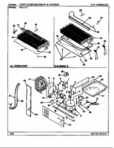 Unit Compartment & System Diagram and Parts List for RTC17A-BH26D  Maytag Refrigerator