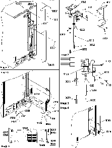 Cabinet Back Diagram and Parts List for SGD22TL-P1303510WL  Amana Refrigerator