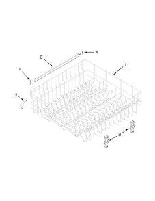 Upper Rack And Track Parts Diagram and Parts List for ADB1500ADS2  Amana Dishwasher
