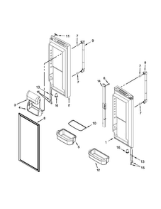 Part Location Diagram of W10605387 Whirlpool HANDLE