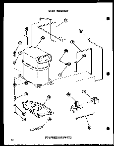 Compressor Parts Diagram and Parts List for 10-2NM P54974-2R Amana Air Conditioner