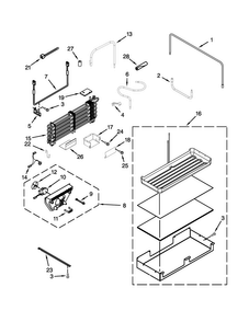 Lower Unit And Tube Parts Diagram and Parts List for JB36NXFXLW04  Jenn-Air Refrigerator