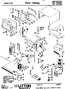 Section 1 Diagram and Parts List for 80 40001 Amana Microwave