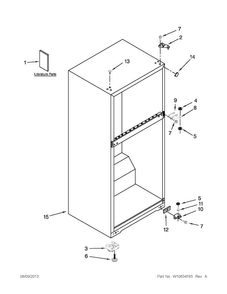 Part Location Diagram of W10457181 Whirlpool ENERGY LABEL
