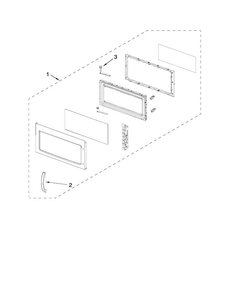 Door Parts Diagram and Parts List for AMV1150VAB3  Amana Microwave